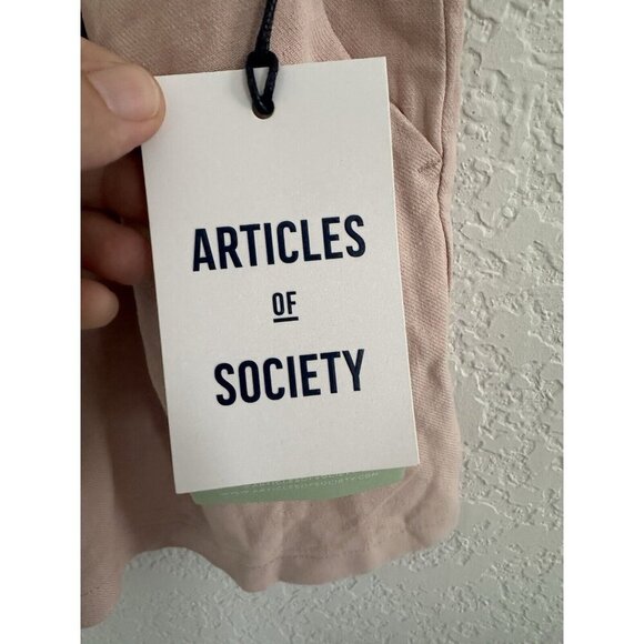 NWT Article of Society Kate Linen Tailored Shorts 2‎ / 26 Dusty Rose Beachy Y2K - Picture 4 of 12